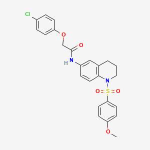 molecular formula C24H23ClN2O5S B6560594 2-(4-chlorophenoxy)-N-[1-(4-methoxybenzenesulfonyl)-1,2,3,4-tetrahydroquinolin-6-yl]acetamide CAS No. 946212-58-4