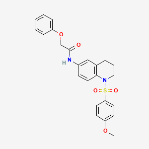 molecular formula C24H24N2O5S B6560602 N-[1-(4-methoxybenzenesulfonyl)-1,2,3,4-tetrahydroquinolin-6-yl]-2-phenoxyacetamide CAS No. 946260-33-9