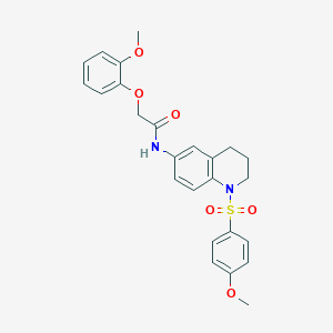 molecular formula C25H26N2O6S B6560614 N-[1-(4-methoxybenzenesulfonyl)-1,2,3,4-tetrahydroquinolin-6-yl]-2-(2-methoxyphenoxy)acetamide CAS No. 946260-81-7