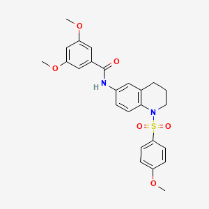 3,5-dimethoxy-N-[1-(4-methoxybenzenesulfonyl)-1,2,3,4-tetrahydroquinolin-6-yl]benzamide