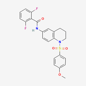 molecular formula C23H20F2N2O4S B6560621 2,6-difluoro-N-[1-(4-methoxybenzenesulfonyl)-1,2,3,4-tetrahydroquinolin-6-yl]benzamide CAS No. 946212-63-1