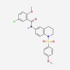 5-chloro-2-methoxy-N-[1-(4-methoxybenzenesulfonyl)-1,2,3,4-tetrahydroquinolin-6-yl]benzamide