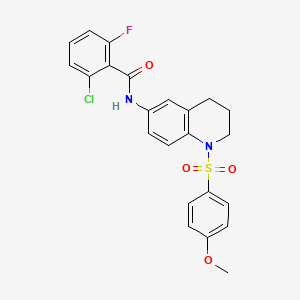 2-chloro-6-fluoro-N-[1-(4-methoxybenzenesulfonyl)-1,2,3,4-tetrahydroquinolin-6-yl]benzamide