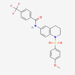 N-[1-(4-methoxybenzenesulfonyl)-1,2,3,4-tetrahydroquinolin-6-yl]-4-(trifluoromethyl)benzamide