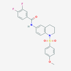 3,4-difluoro-N-[1-(4-methoxybenzenesulfonyl)-1,2,3,4-tetrahydroquinolin-6-yl]benzamide