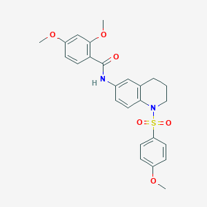 molecular formula C25H26N2O6S B6560652 2,4-dimethoxy-N-[1-(4-methoxybenzenesulfonyl)-1,2,3,4-tetrahydroquinolin-6-yl]benzamide CAS No. 946336-20-5