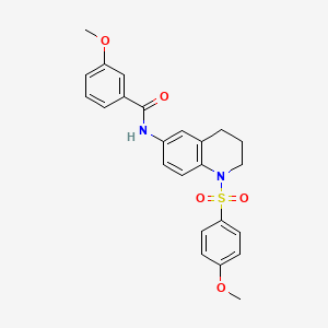 molecular formula C24H24N2O5S B6560665 3-methoxy-N-[1-(4-methoxybenzenesulfonyl)-1,2,3,4-tetrahydroquinolin-6-yl]benzamide CAS No. 946336-10-3