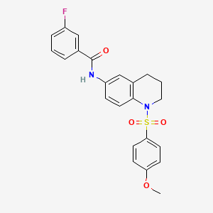 molecular formula C23H21FN2O4S B6560670 3-fluoro-N-[1-(4-methoxybenzenesulfonyl)-1,2,3,4-tetrahydroquinolin-6-yl]benzamide CAS No. 946336-02-3
