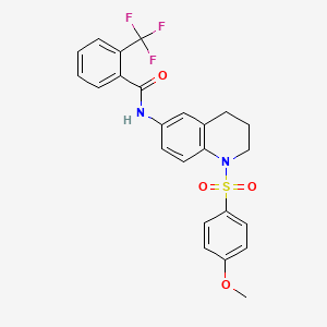 N-[1-(4-methoxybenzenesulfonyl)-1,2,3,4-tetrahydroquinolin-6-yl]-2-(trifluoromethyl)benzamide