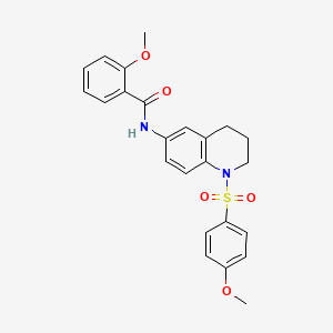 2-methoxy-N-[1-(4-methoxybenzenesulfonyl)-1,2,3,4-tetrahydroquinolin-6-yl]benzamide