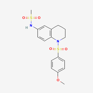 molecular formula C17H20N2O5S2 B6560699 N-[1-(4-methoxybenzenesulfonyl)-1,2,3,4-tetrahydroquinolin-6-yl]methanesulfonamide CAS No. 946240-87-5
