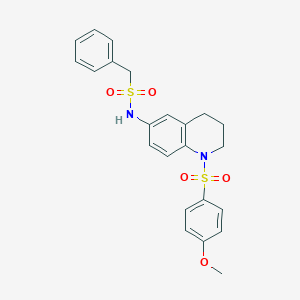 molecular formula C23H24N2O5S2 B6560709 N-[1-(4-methoxybenzenesulfonyl)-1,2,3,4-tetrahydroquinolin-6-yl]-1-phenylmethanesulfonamide CAS No. 946283-94-9