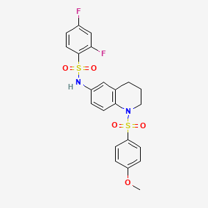 2,4-difluoro-N-[1-(4-methoxybenzenesulfonyl)-1,2,3,4-tetrahydroquinolin-6-yl]benzene-1-sulfonamide