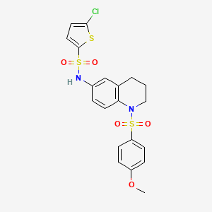 molecular formula C20H19ClN2O5S3 B6560721 5-chloro-N-[1-(4-methoxybenzenesulfonyl)-1,2,3,4-tetrahydroquinolin-6-yl]thiophene-2-sulfonamide CAS No. 946296-29-3