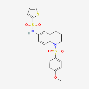 N-[1-(4-methoxybenzenesulfonyl)-1,2,3,4-tetrahydroquinolin-6-yl]thiophene-2-sulfonamide