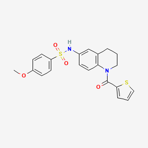 4-methoxy-N-[1-(thiophene-2-carbonyl)-1,2,3,4-tetrahydroquinolin-6-yl]benzene-1-sulfonamide