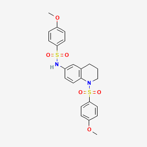 4-methoxy-N-[1-(4-methoxybenzenesulfonyl)-1,2,3,4-tetrahydroquinolin-6-yl]benzene-1-sulfonamide