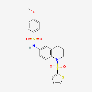 4-methoxy-N-[1-(thiophene-2-sulfonyl)-1,2,3,4-tetrahydroquinolin-6-yl]benzene-1-sulfonamide