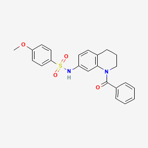 N-(1-benzoyl-1,2,3,4-tetrahydroquinolin-7-yl)-4-methoxybenzene-1-sulfonamide