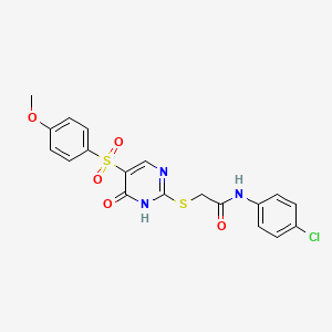 N-(4-chlorophenyl)-2-{[5-(4-methoxybenzenesulfonyl)-6-oxo-1,6-dihydropyrimidin-2-yl]sulfanyl}acetamide