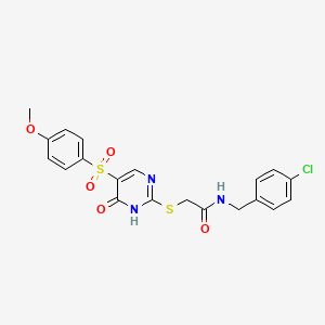 N-[(4-chlorophenyl)methyl]-2-{[5-(4-methoxybenzenesulfonyl)-6-oxo-1,6-dihydropyrimidin-2-yl]sulfanyl}acetamide