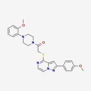 1-[4-(2-methoxyphenyl)piperazin-1-yl]-2-{[2-(4-methoxyphenyl)pyrazolo[1,5-a]pyrazin-4-yl]sulfanyl}ethan-1-one