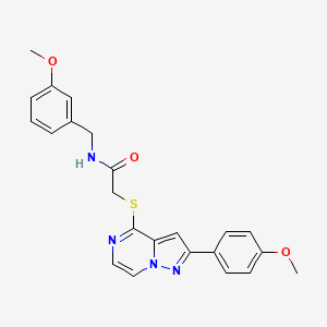 N-[(3-methoxyphenyl)methyl]-2-{[2-(4-methoxyphenyl)pyrazolo[1,5-a]pyrazin-4-yl]sulfanyl}acetamide