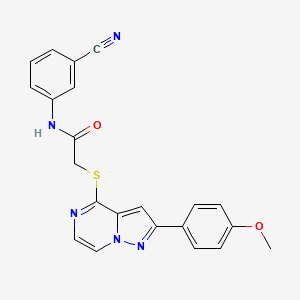 N-(3-cyanophenyl)-2-{[2-(4-methoxyphenyl)pyrazolo[1,5-a]pyrazin-4-yl]sulfanyl}acetamide