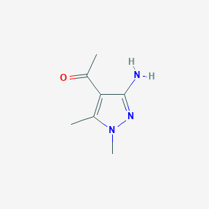 B065609 1-(3-Amino-1,5-dimethyl-1H-pyrazol-4-yl)ethanone CAS No. 179810-61-8
