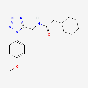 2-cyclohexyl-N-{[1-(4-methoxyphenyl)-1H-1,2,3,4-tetrazol-5-yl]methyl}acetamide