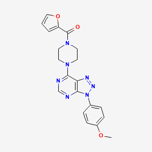 molecular formula C20H19N7O3 B6560969 1-(furan-2-carbonyl)-4-[3-(4-methoxyphenyl)-3H-[1,2,3]triazolo[4,5-d]pyrimidin-7-yl]piperazine CAS No. 920373-09-7