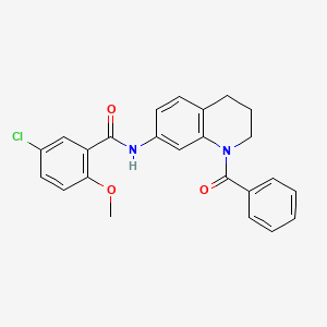 molecular formula C24H21ClN2O3 B6560988 N-(1-benzoyl-1,2,3,4-tetrahydroquinolin-7-yl)-5-chloro-2-methoxybenzamide CAS No. 946320-84-9