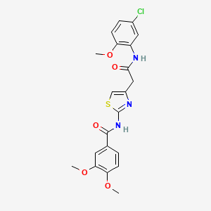 molecular formula C21H20ClN3O5S B6561004 N-(4-{[(5-chloro-2-methoxyphenyl)carbamoyl]methyl}-1,3-thiazol-2-yl)-3,4-dimethoxybenzamide CAS No. 921863-80-1