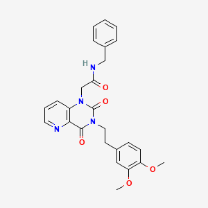 molecular formula C26H26N4O5 B6561084 N-benzyl-2-{3-[2-(3,4-dimethoxyphenyl)ethyl]-2,4-dioxo-1H,2H,3H,4H-pyrido[3,2-d]pyrimidin-1-yl}acetamide CAS No. 921569-25-7