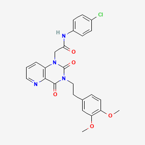 molecular formula C25H23ClN4O5 B6561090 N-(4-chlorophenyl)-2-{3-[2-(3,4-dimethoxyphenyl)ethyl]-2,4-dioxo-1H,2H,3H,4H-pyrido[3,2-d]pyrimidin-1-yl}acetamide CAS No. 921527-77-7