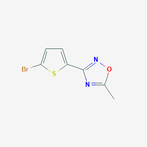 molecular formula C7H5BrN2OS B065611 3-(5-溴-2-噻吩基)-5-甲基-1,2,4-恶二唑 CAS No. 180530-13-6