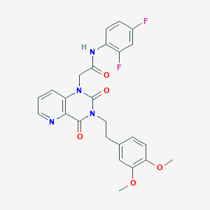 molecular formula C25H22F2N4O5 B6561100 N-(2,4-difluorophenyl)-2-{3-[2-(3,4-dimethoxyphenyl)ethyl]-2,4-dioxo-1H,2H,3H,4H-pyrido[3,2-d]pyrimidin-1-yl}acetamide CAS No. 921824-47-7