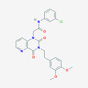 molecular formula C25H23ClN4O5 B6561104 N-(3-chlorophenyl)-2-{3-[2-(3,4-dimethoxyphenyl)ethyl]-2,4-dioxo-1H,2H,3H,4H-pyrido[3,2-d]pyrimidin-1-yl}acetamide CAS No. 921872-52-8