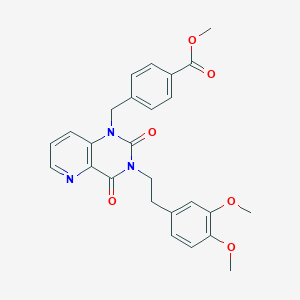 molecular formula C26H25N3O6 B6561133 methyl 4-({3-[2-(3,4-dimethoxyphenyl)ethyl]-2,4-dioxo-1H,2H,3H,4H-pyrido[3,2-d]pyrimidin-1-yl}methyl)benzoate CAS No. 921570-13-0