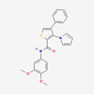 N-(3,4-dimethoxyphenyl)-4-phenyl-3-(1H-pyrrol-1-yl)thiophene-2-carboxamide