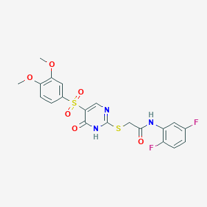 N-(2,5-difluorophenyl)-2-{[5-(3,4-dimethoxybenzenesulfonyl)-6-oxo-1,6-dihydropyrimidin-2-yl]sulfanyl}acetamide