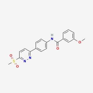 molecular formula C19H17N3O4S B6561333 N-[4-(6-methanesulfonylpyridazin-3-yl)phenyl]-3-methoxybenzamide CAS No. 921838-72-4