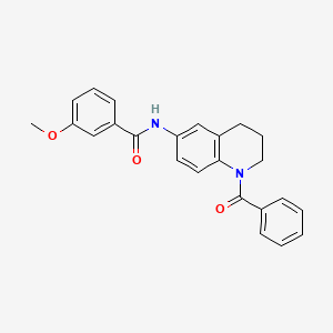 molecular formula C24H22N2O3 B6561340 N-(1-benzoyl-1,2,3,4-tetrahydroquinolin-6-yl)-3-methoxybenzamide CAS No. 946246-20-4