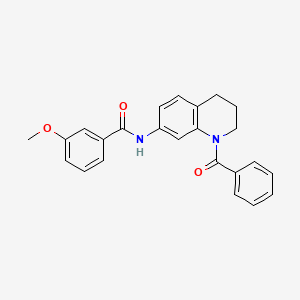 molecular formula C24H22N2O3 B6561341 N-(1-benzoyl-1,2,3,4-tetrahydroquinolin-7-yl)-3-methoxybenzamide CAS No. 946368-60-1