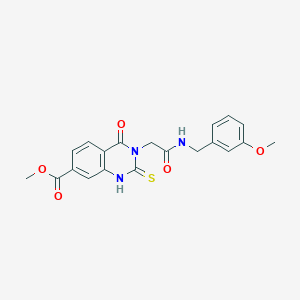 methyl 3-({[(3-methoxyphenyl)methyl]carbamoyl}methyl)-4-oxo-2-sulfanylidene-1,2,3,4-tetrahydroquinazoline-7-carboxylate