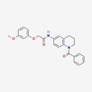molecular formula C25H24N2O4 B6561433 N-(1-benzoyl-1,2,3,4-tetrahydroquinolin-6-yl)-2-(3-methoxyphenoxy)acetamide CAS No. 946257-65-4