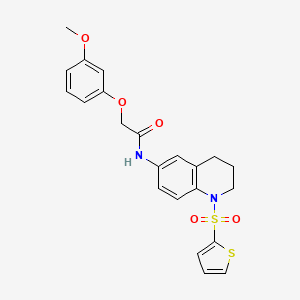 2-(3-methoxyphenoxy)-N-[1-(thiophene-2-sulfonyl)-1,2,3,4-tetrahydroquinolin-6-yl]acetamide