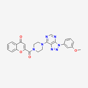 2-{4-[3-(3-methoxyphenyl)-3H-[1,2,3]triazolo[4,5-d]pyrimidin-7-yl]piperazine-1-carbonyl}-4H-chromen-4-one