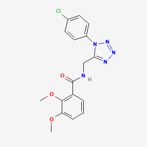 molecular formula C17H16ClN5O3 B6561494 N-{[1-(4-chlorophenyl)-1H-1,2,3,4-tetrazol-5-yl]methyl}-2,3-dimethoxybenzamide CAS No. 946360-15-2