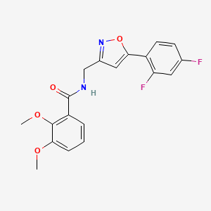 molecular formula C19H16F2N2O4 B6561495 N-{[5-(2,4-difluorophenyl)-1,2-oxazol-3-yl]methyl}-2,3-dimethoxybenzamide CAS No. 1021216-44-3